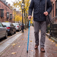 Walking Cane - Folding Adjustable Cane - Folds into 4 Sections
