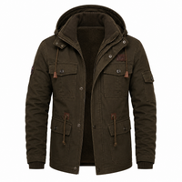 Men's Waterproof Field Jacket - Windproof & Fleece-Lined - Multi-Pocket Design
