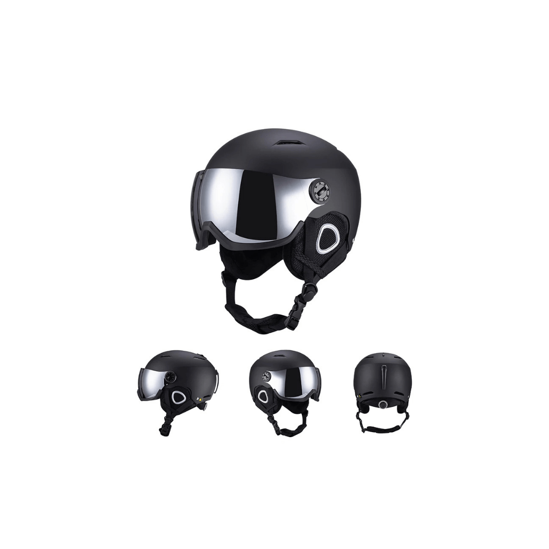 Ski Helmet with Visor - Anti-Fog Shield & ABS Shell - Adjustable Fit