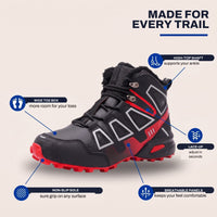 Winter Hiking Boots - Faux Fur Lined & Non-Slip - Unisex High-Top