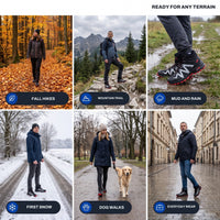 Winter Hiking Boots - Faux Fur Lined & Non-Slip - Unisex High-Top