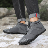 Winter Barefoot Boots - Quilt Lined - Waterproof & Non-Slip Sole