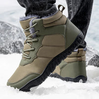 Waterproof Winter Barefoot Shoes - Fleece Lined High-Tops - Non-Slip