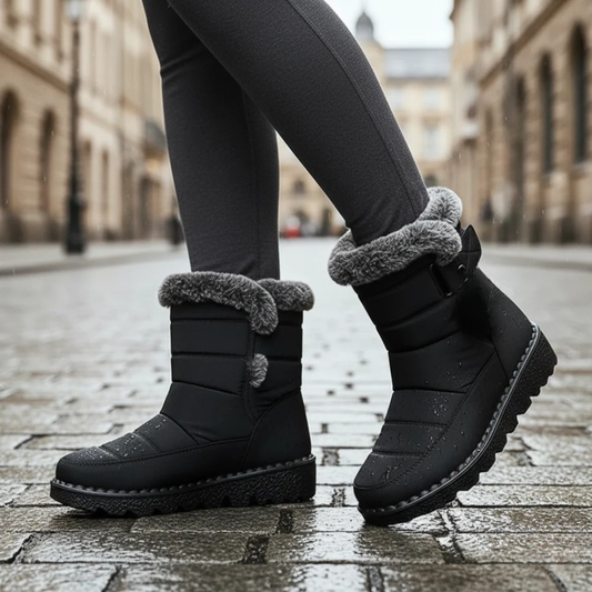 Winterstiefel Damen Wasserdicht mit Warmfutter Rutschfeste Sohle