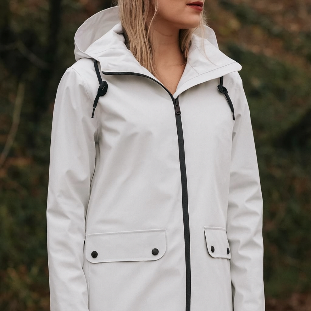Women's Rain Jacket - Waterproof & Windproof - Adjustable Hood