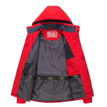 Men's Waterproof Rain Jacket - Windproof Shell - Removable Hood