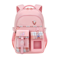 Girls Backpack - Ergonomic - Bunny Print with ID Window