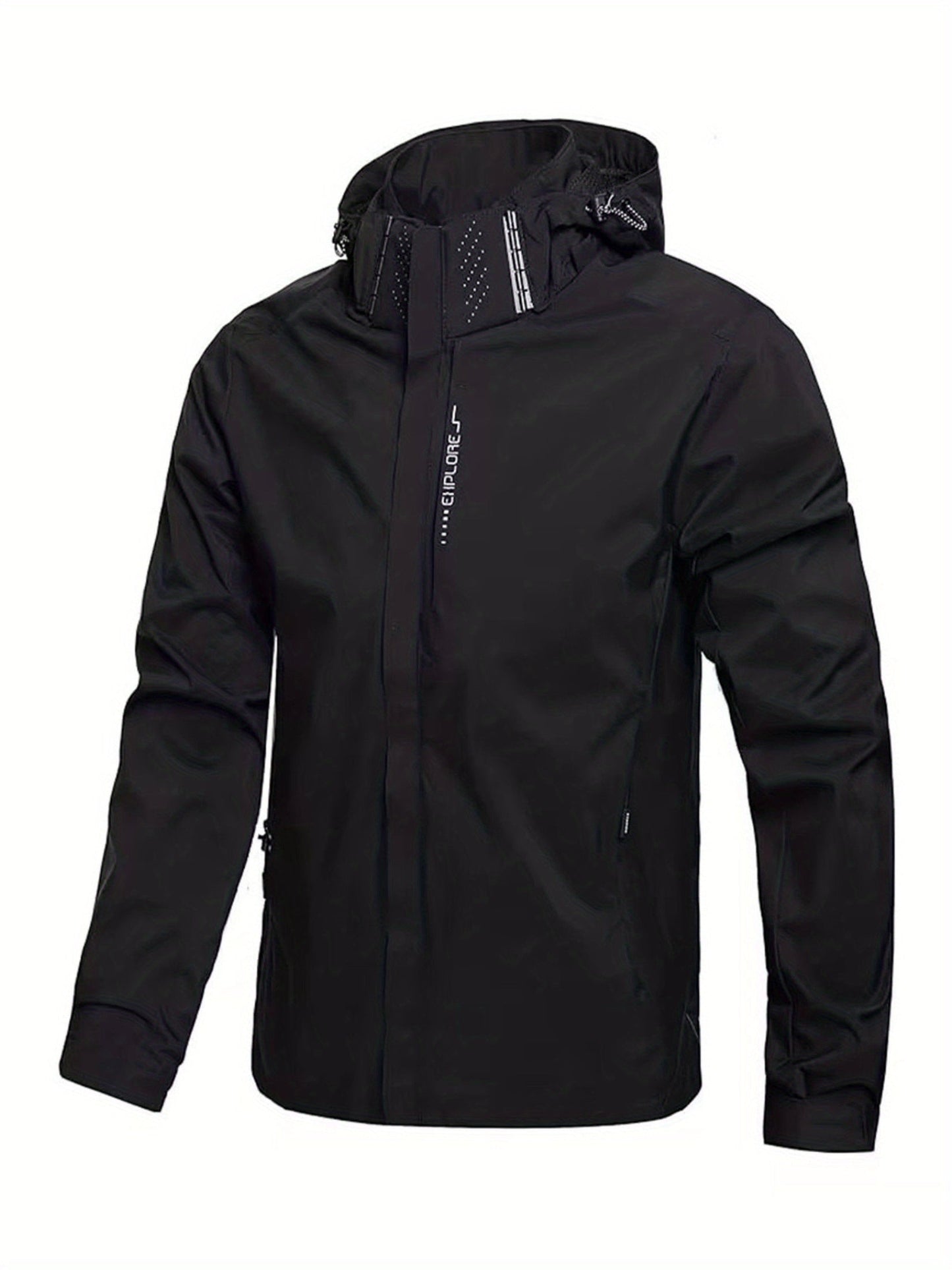 Men's Rain Jacket - Waterproof & Windproof - Removable Hood