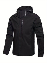 Men's Rain Jacket - Waterproof & Windproof - Removable Hood