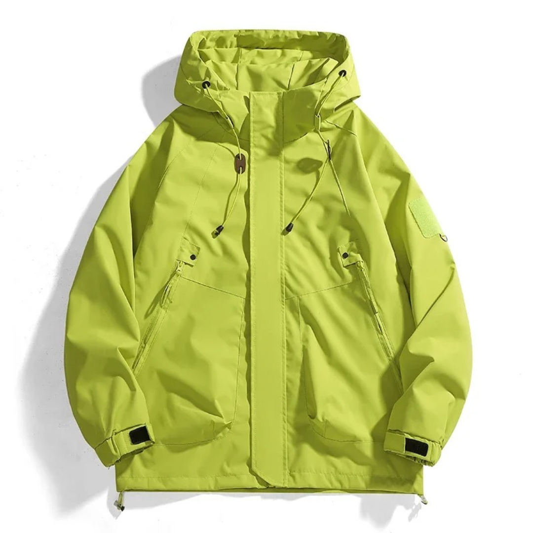 Waterproof Rain Jacket - Unisex Windbreaker with Hood