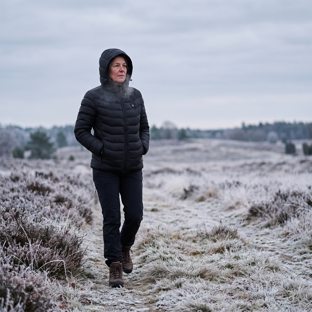 Beheizte Jacke – Winterwanderung