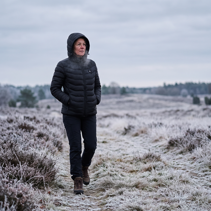 Beheizte Jacke – Winterwanderung