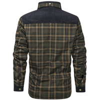 Men's Flannel Jacket - Sherpa Lined & Windproof - Classic Plaid