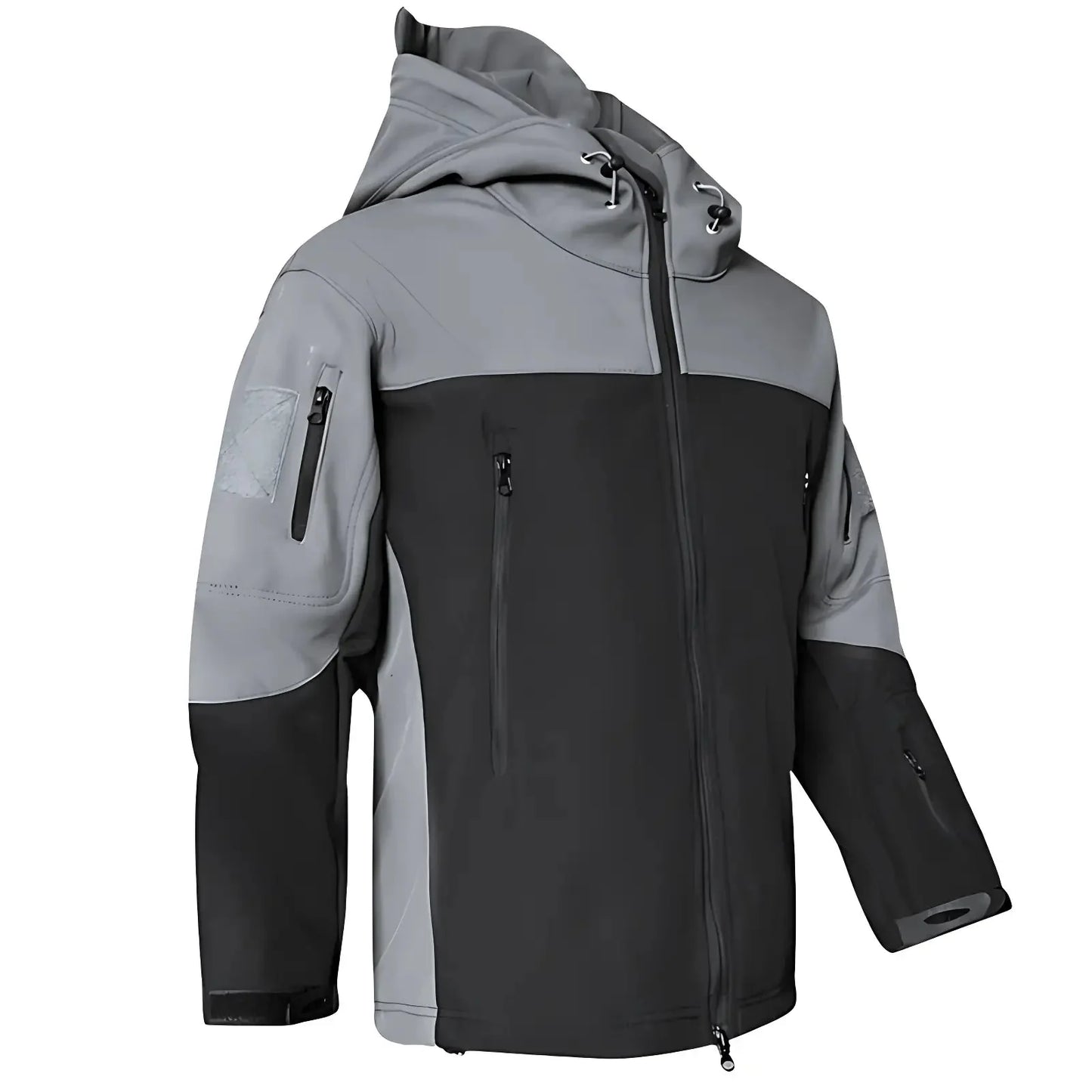 Men's Softshell Jacket - Fleece-Lined & Windproof - Tactical Multi-Pocket Design