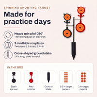 Shooting Target - Self-Resetting 360° Spinner - Slingshot & Air Gun