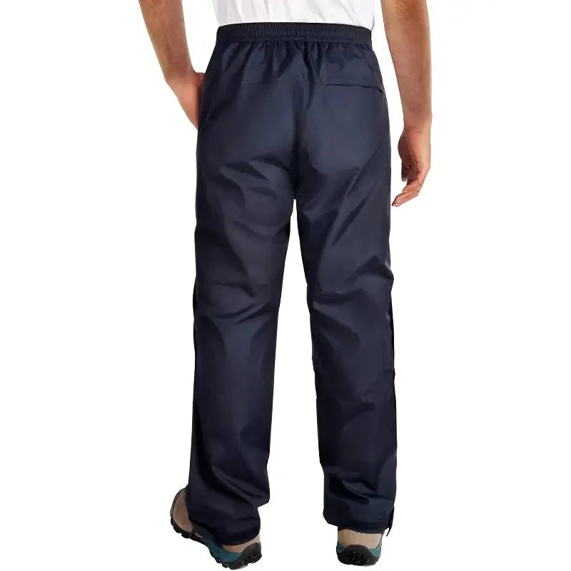 Men's Rain Pants - Waterproof & Mesh Lined - Easy Pull-On