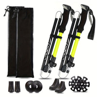 Hiking Poles - Collapsible Folding Trekking Poles - Set of 2 with Bags