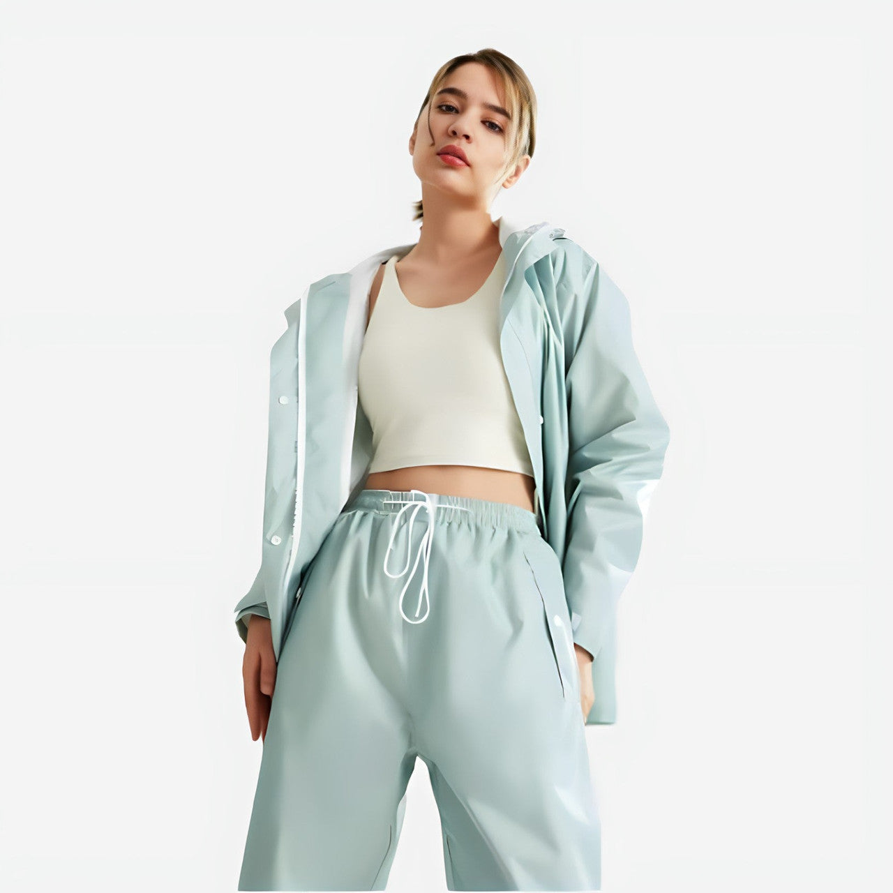Women's Rain Suit - Jacket & Pants Set - Water-Repellent