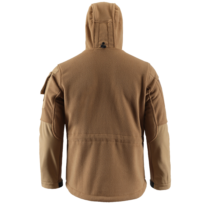Men's Fleece Jacket - Hooded Tactical Softshell - Camo & Solid Colors