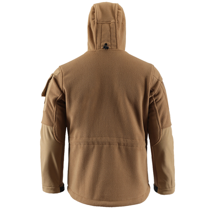 Men's Fleece Jacket - Hooded Tactical Softshell - Camo & Solid Colors