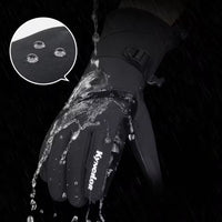 Ski Gloves - Waterproof - Leather Palm