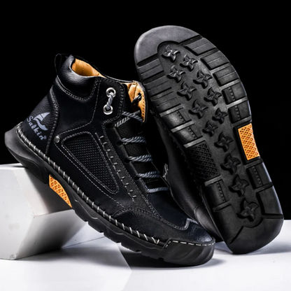 Men's Boots - Waterproof Vegan Leather - Rugged Non-Slip Sole