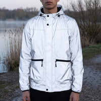 Reflective Jacket for Men - Water-Repellent Shell - Breathable Mesh Lining