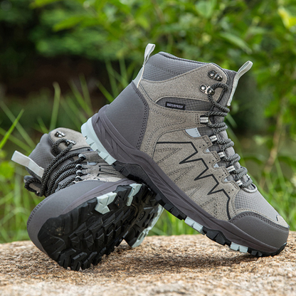 Waterproof Hiking Boots - Ankle-High Support - Non-Slip Grip