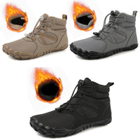 Winter Barefoot Boots - High-Top Fleece Lined - Waterproof Non-Slip Sole