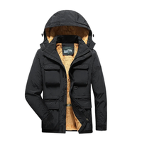 Men's Waterproof Winter Jacket - 3-in-1 Removable Sleeves & Hood - Fleece Lined