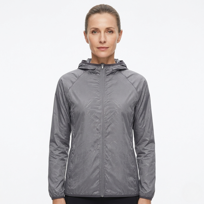 Packable Rain Jacket - Lightweight Hooded Cycling Jacket