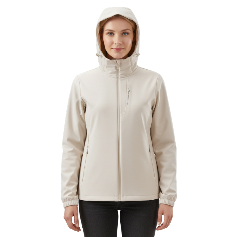 Women's Windbreaker Jacket - Fleece-Lined Softshell - Wind & Water-Resistant