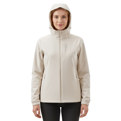 Women's Windbreaker Jacket - Fleece-Lined Softshell - Wind & Water-Resistant