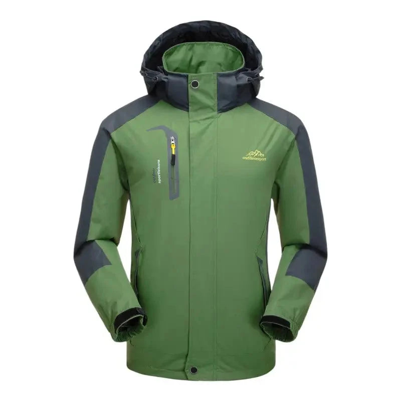 Men's Rain Jacket - Water-Repellent & Windproof - Detachable Hood