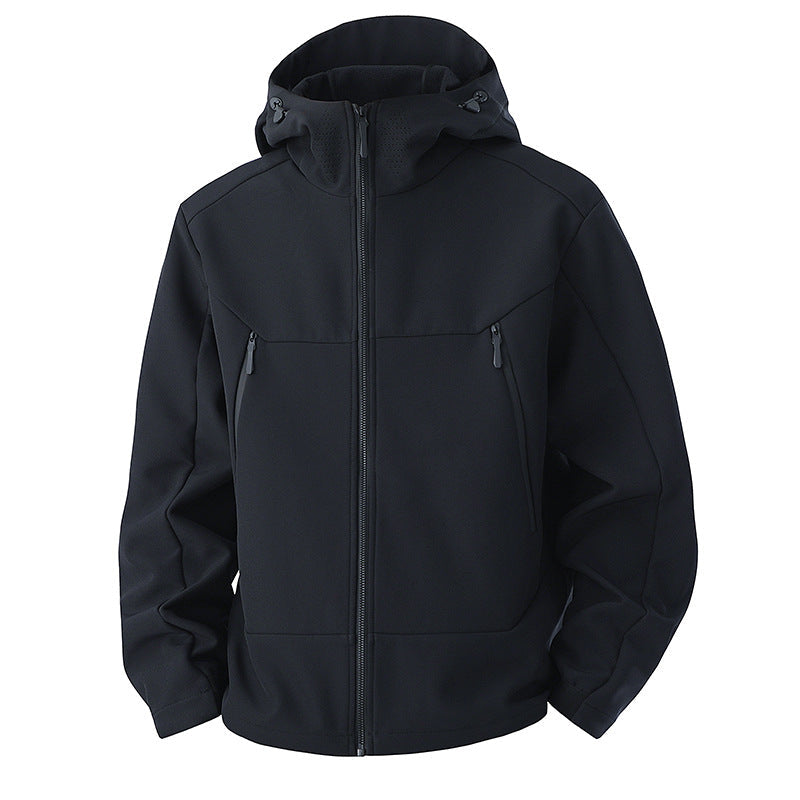 Men's Softshell Jacket - Fleece Lined & Windproof - Water-Repellent Shell
