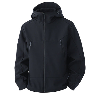 Men's Softshell Jacket - Fleece Lined & Windproof - Water-Repellent Shell