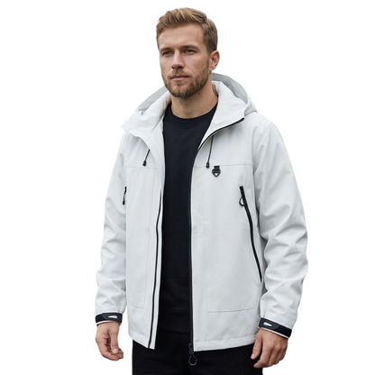 Men's Rain Jacket - Waterproof 5,000mm, Windproof Hood