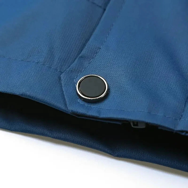 Men's Rain Jacket - Water-Repellent & Windproof - Detachable Hood
