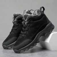 Waterproof Winter Boots for Men - Hiking Style - Side-Zip & Lace-Up