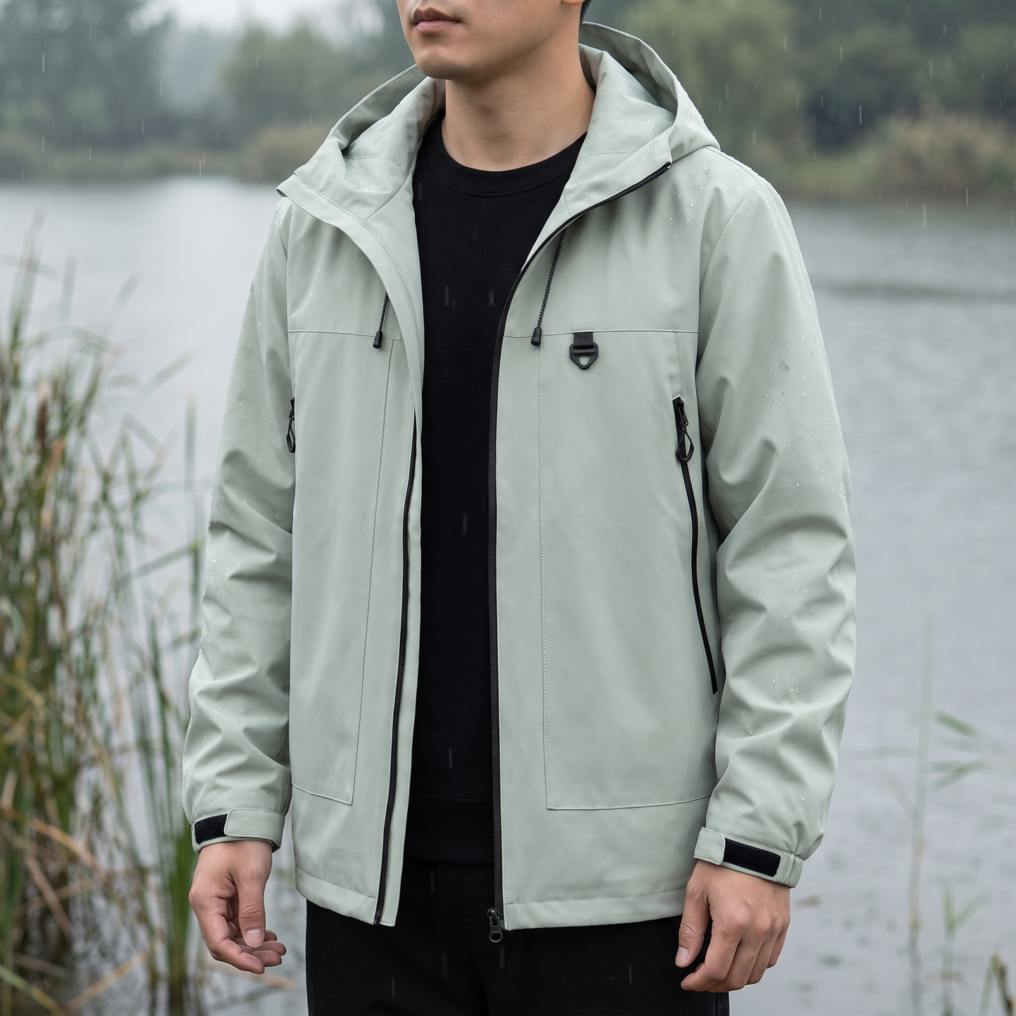 Wanderjacke Herren - Wasserdicht 5.000 mm - Fest sitzende Kapuze