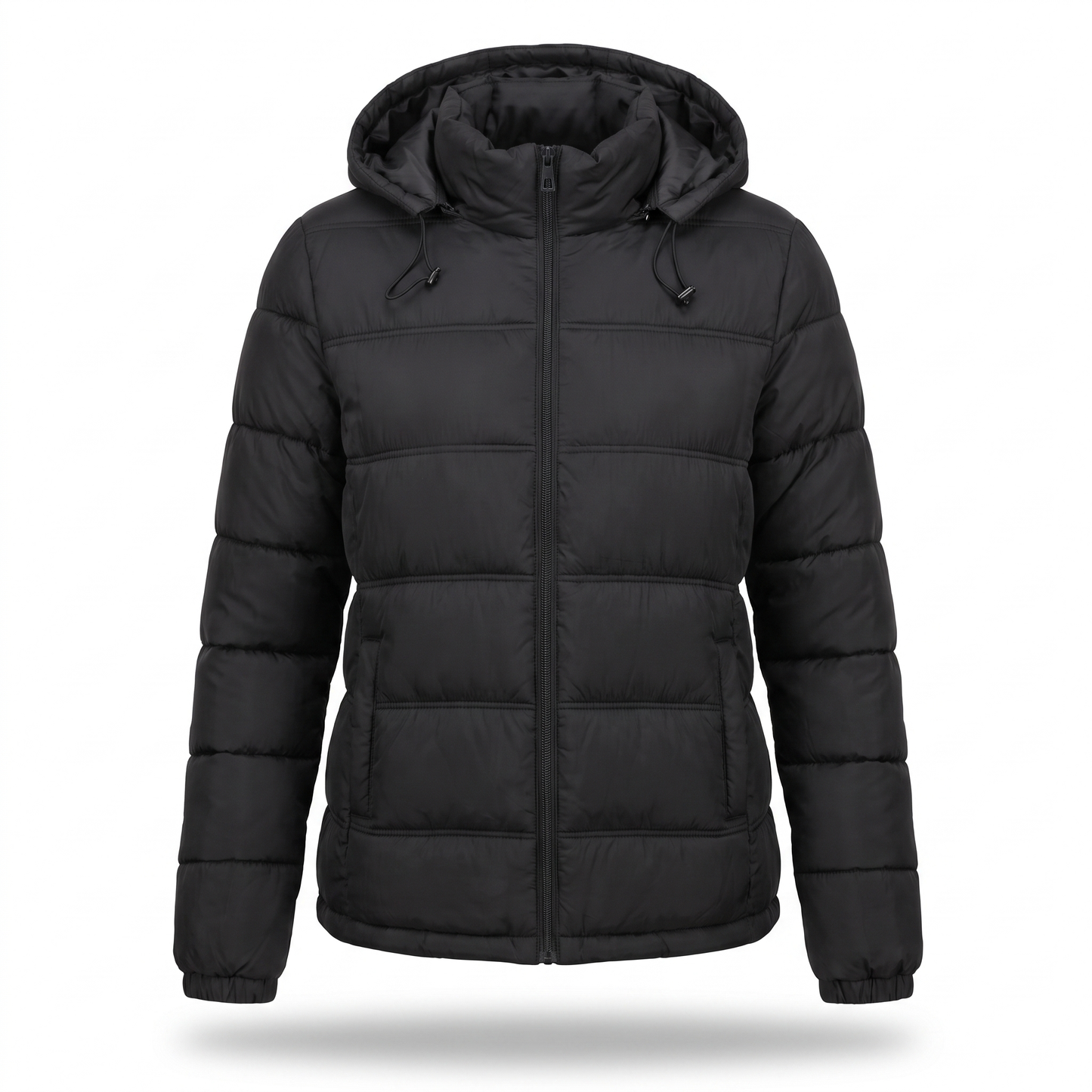 Winterjacke Damen mit Kapuze - Warm Wattiert - Kordelzug