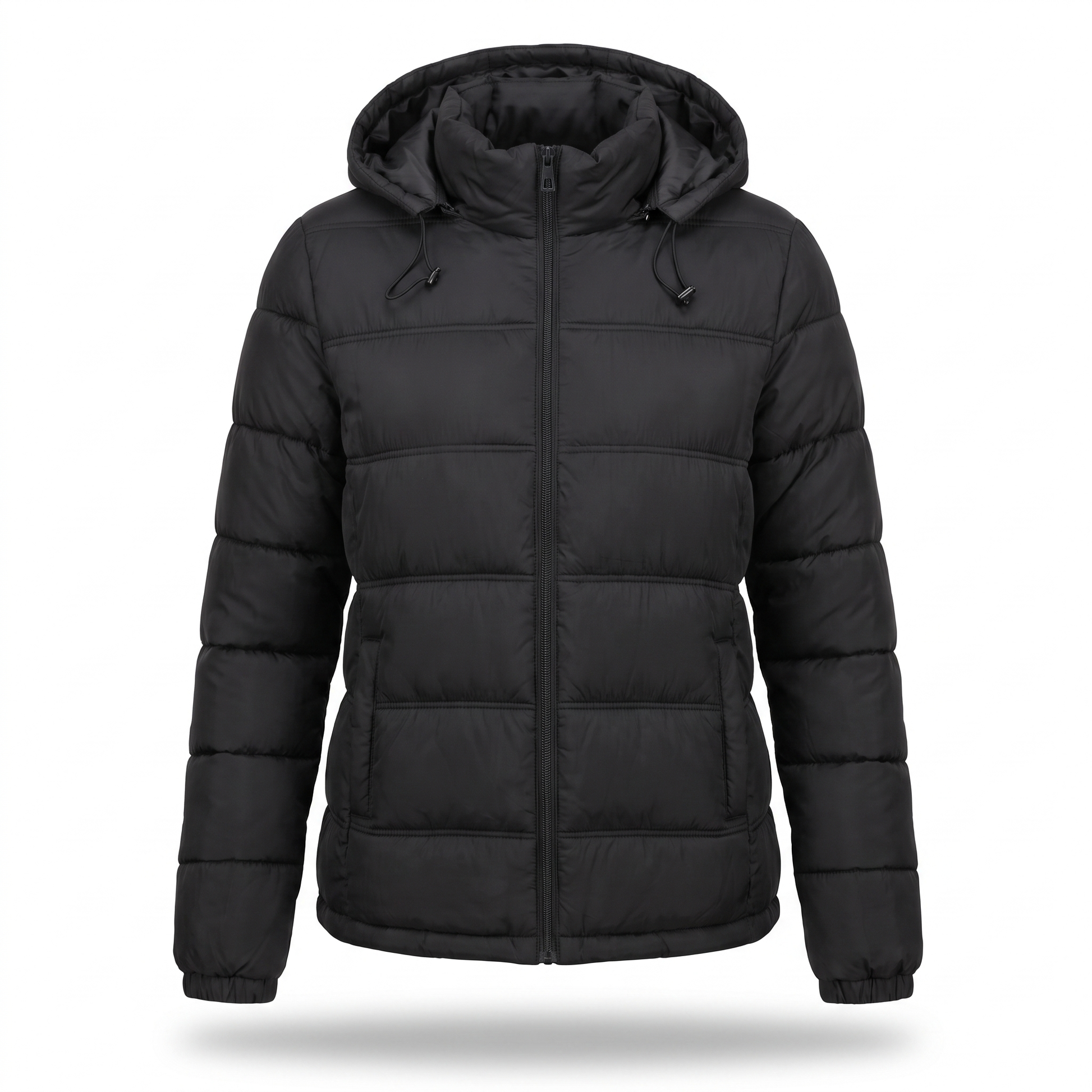 Winterjacke Damen mit Kapuze - Warm Wattiert - Kordelzug
