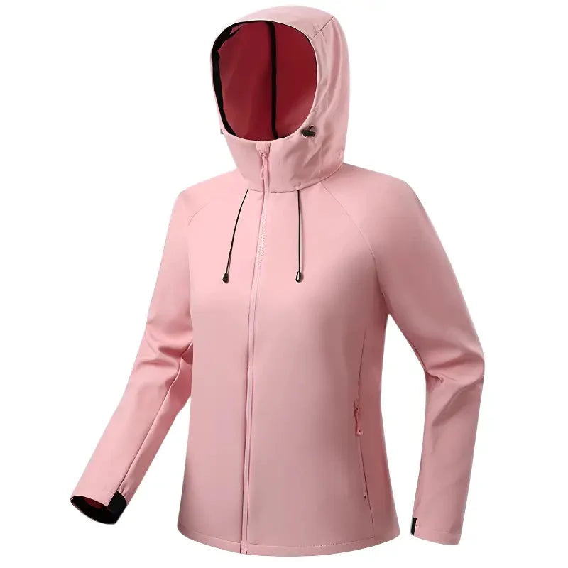 Women's Softshell Jacket - Water-Resistant & Hooded - Fleece Lined