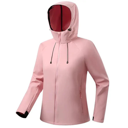 Women's Softshell Jacket - Water-Resistant & Hooded - Fleece Lined