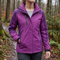 Women's Windbreaker Jacket - Detachable Hood - Windproof & Water-Repellent