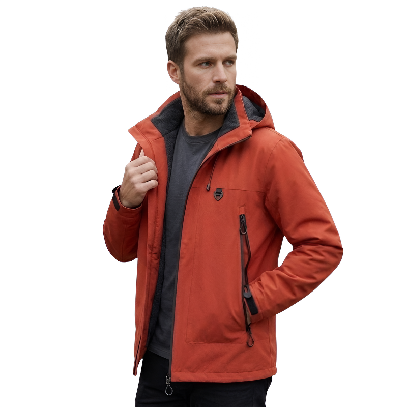 Men's Rain Jacket - Waterproof 5,000mm, Windproof Hood