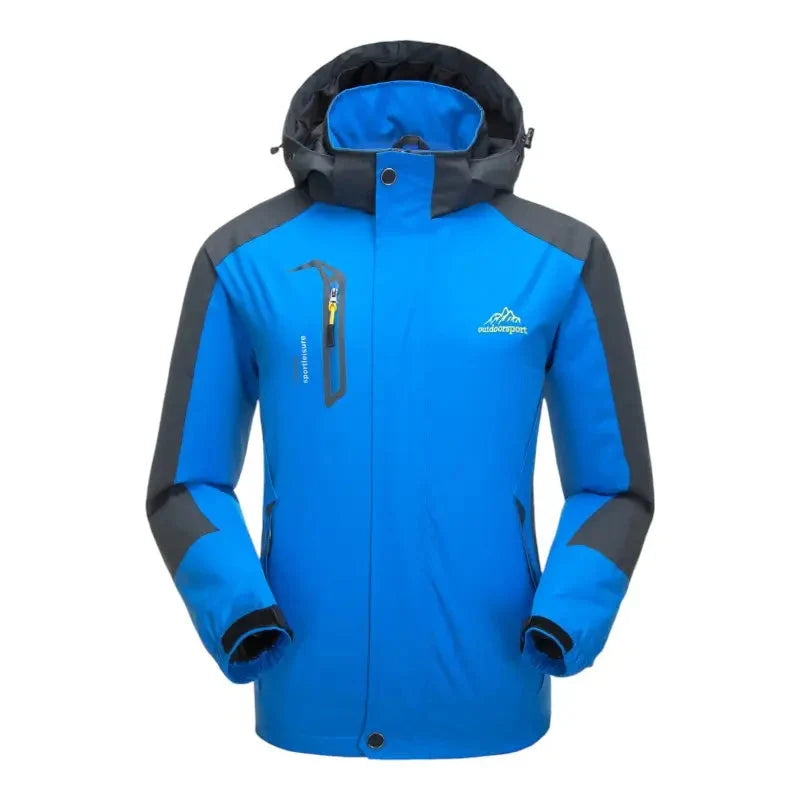 Men's Rain Jacket - Water-Repellent & Windproof - Detachable Hood