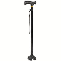 Walking Cane - Adjustable Quad Base Cane for Seniors - Self-Standing