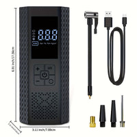 Portable Air Compressor - 150 PSI Cordless Tire Inflator - Digital Gauge