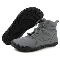Winter Barefoot Boots - High-Top Fleece Lined - Waterproof Non-Slip Sole